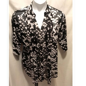 Size 1X New Directions Top Sheer Pretty